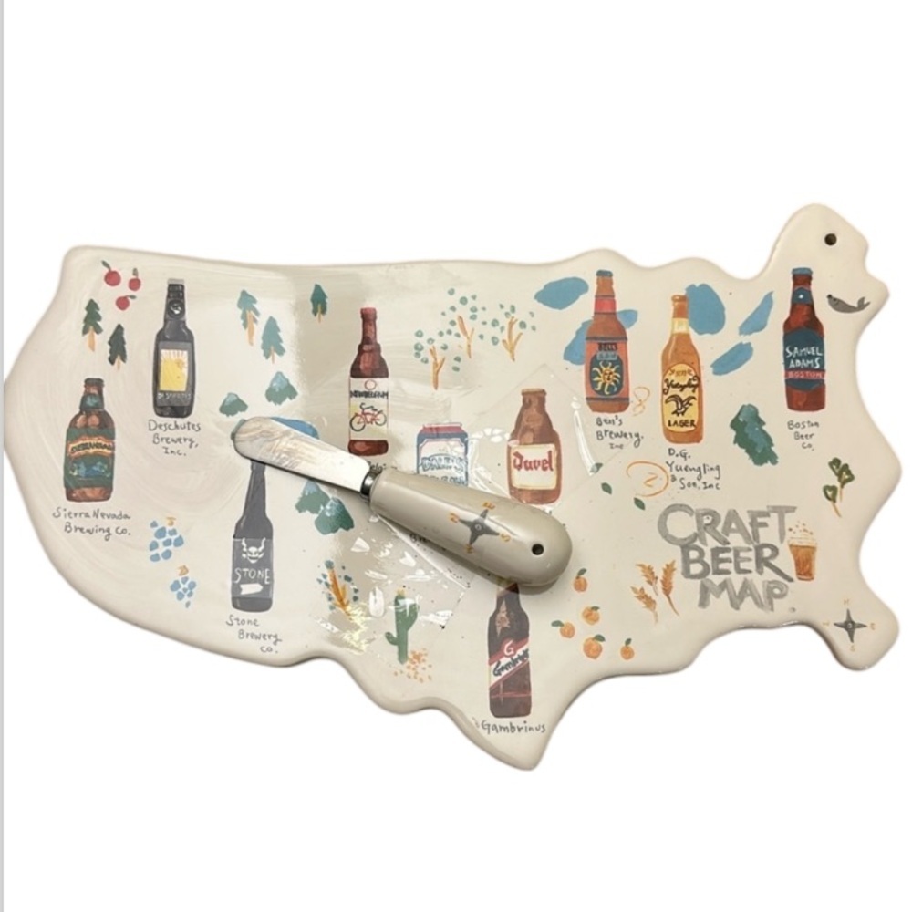 MAGENTA Designer Collection craft beer map cheese board